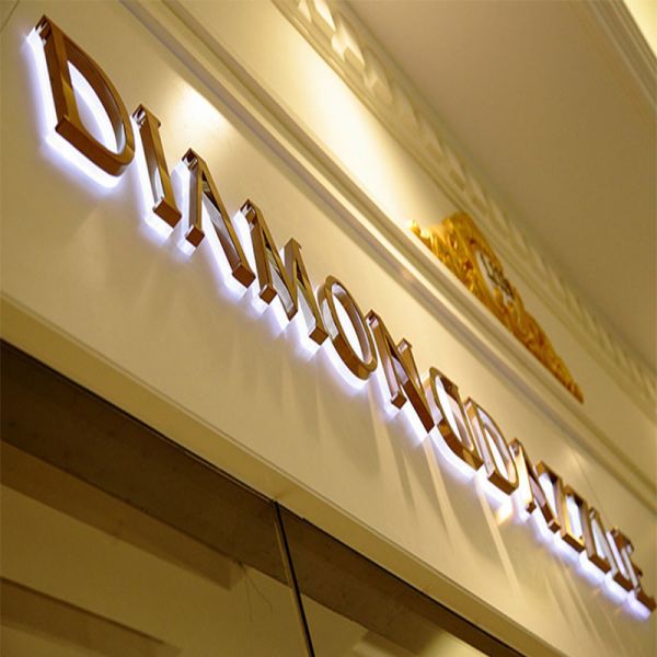 Quality Custom Led Lights Logo Stainless Steel Illuminated Sign 3d Letters Acrylic Signs wholesale