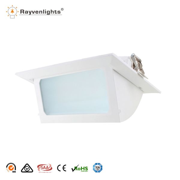 Quality 0 to 60 degree 30W Recessed Rectangular Downlight For Shop Lighting wholesale
