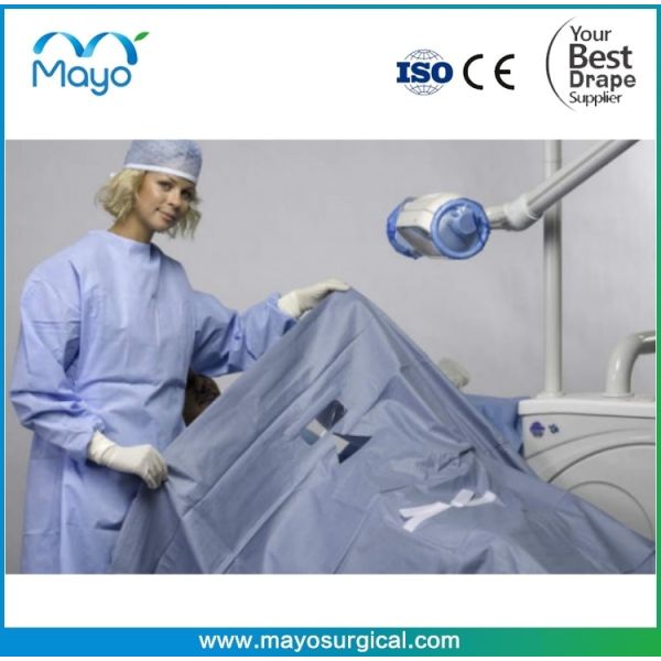 Quality Surgical Single Drape Water-repellent With Adhesive Triangular Opening wholesale