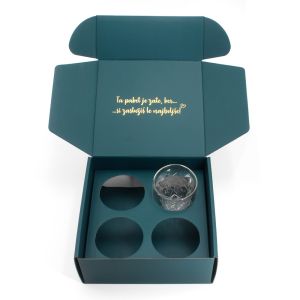 Cheap Luxurious Tumbler Packaging Box Custom Stemless Wine Glass Gift Box Packaging With Paper Insert for sale