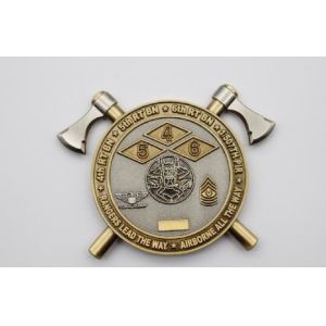 Double Plating challenge Coin with gold plating challenge coin