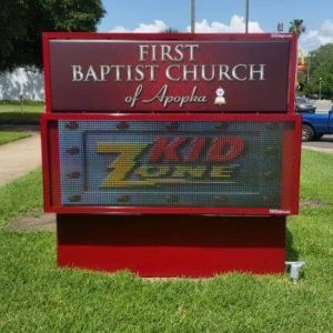 FCC Monument LED Signs , Pixel Pitch 10mm Digital Message Sign