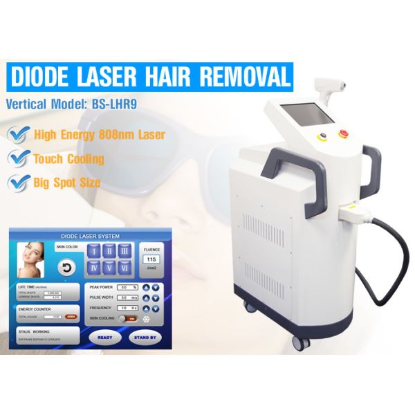 810nm Diode Laser Machine Permanent Hair Removal Equipment With Colorful Touch Screen Control Panel