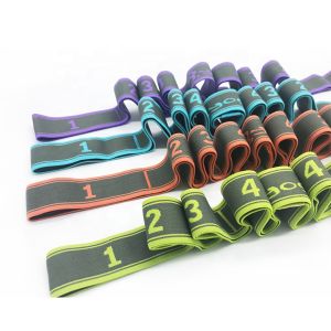 100cm To 108cm Elastic Stretching Rubber Band For Exercise With 9 Loops ODM