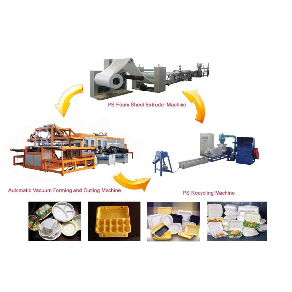 Quality Disposable Clamshell Take-out PS Foam Food Containers Making Machine wholesale