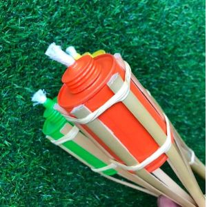 115cm Natural Bamboo Torch Colorful For Outside Luau Party Festival Celebration