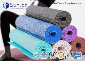Cheap Sunjoy Hot sale 6mm PVC+Jute yoga mats for bodybuilding wholesale custom printing logo yoga mat anti slip thickness mat for sale