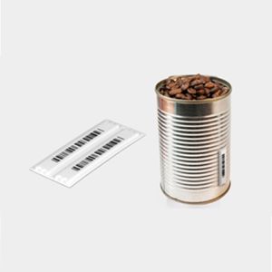 China Supermarket Metal Can Anti Theft Labels Stickers 58KHZ Barcode For Retail Security on sale