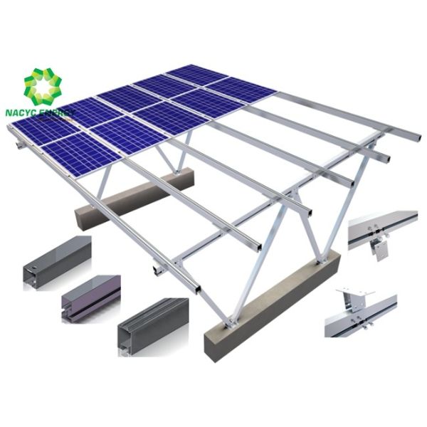 Quality Solar Ground Aluminum Silver Carport Structures Solar Panel Racking Systems Solar Power Carport System wholesale