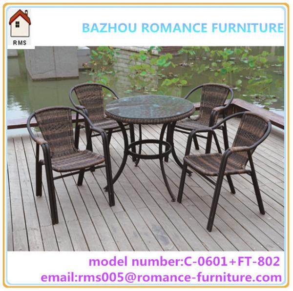 Quality rattan wicker patio furniture outdoor dining set  C0601+ft802 wholesale