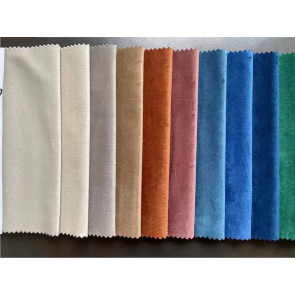 Sofa Felpa Fabric , Tear Resistant Plain Velvet Fabric