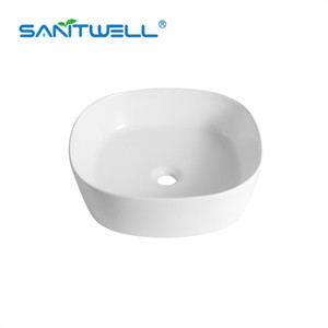 Modern Styles Glaze Modern rectangular Art Wash Basin Color Ceramic Basin Above