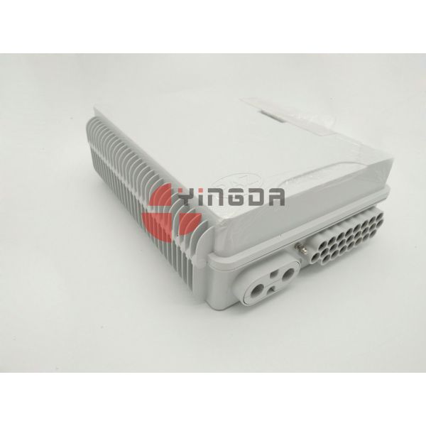 Quality White Plastic Optical Termination Box Outdoor Wall Mount 24 Fibers With Bracket and Keys FAT-24 wholesale