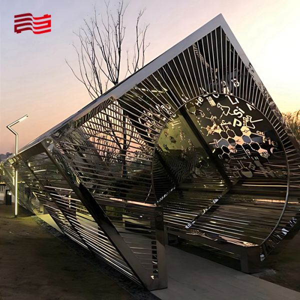 1 Color Print Method Gallery Frame for Large Art Installations in Stainless