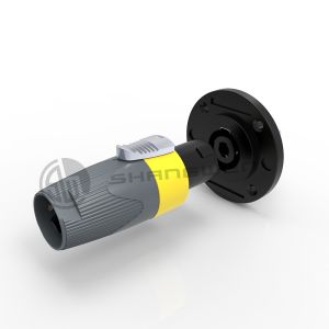 4 Pin Loudspeaker Chassis Engineering Plastic Male Connector Round Shape Latch Lock with 4pins