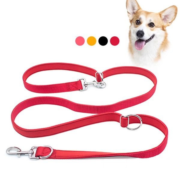 Quality Pet Dog Leash Nylon Multifunctional Outdoor Running Double-Headed Rope Custom Colors wholesale