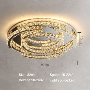 Luxury Crystal Ceiling Lamp Suitable for Living Room Bar Bedroom Ceiling Lamp(WH