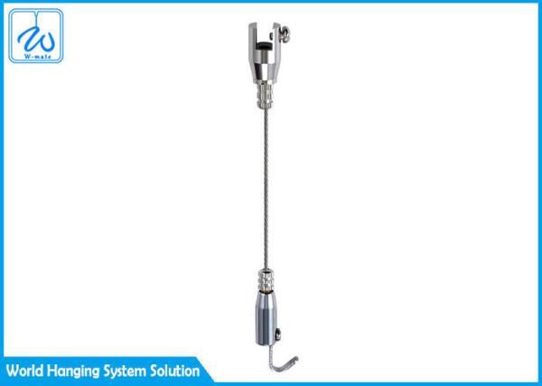 Quality 7 X 7 Artwork Cable Hanging System With Hook , Automatic Lock Line Photo Hanging System wholesale
