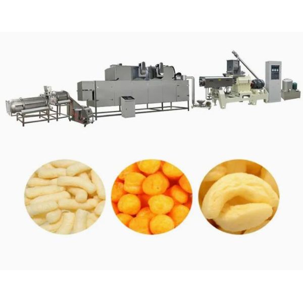 Snack Corn Puff Extruder Machine / puffed grain machine for Wheat , rice