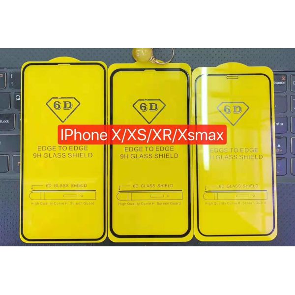 Color Black and White Full Glue Tempered glass phone film for IphoneX Iphone8