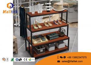 China Furniture Steel Wood Display Rack Custom Modern For Retail Store Shoe Display on sale