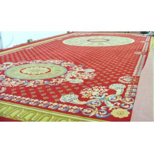 Square Handmade Woollen Carpet Pile Height 11mm Customized Service