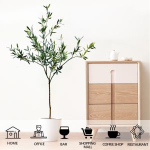 195cm Artificial Olive Tree Light Decoration Restarant Bonsai Evergreen Fabric
