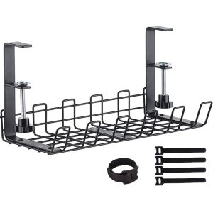 Metal Desk Cord Holder Perfect Solution for Cable Management Under Desk in