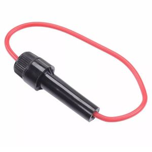 InLine 14 AWG 20A Bayonet Type Glass Fuse Holderfor 1/4inch 1/4x1-1/4 6*30mm Fuse