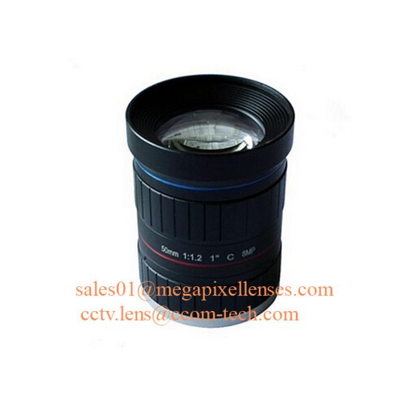 Quality 1" 50mm F1.2 8Megapixel C Mount Manual IRIS Low Distortion ITS Lens, 50mm Traffic Monitoring Lens wholesale