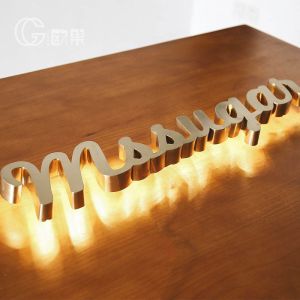 Bright Sign New Led Letters Wedding Sign Gold Color Custom Metal Backlit Sign