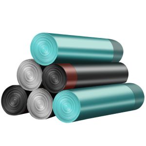 Household Portable Automatic Closure PE Drawstring Garbage Bag with Customized