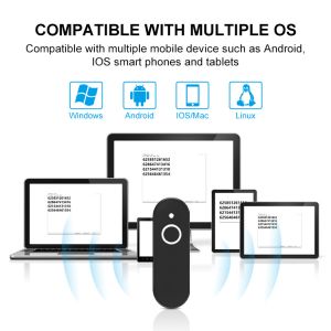 1D Portable Bluetooth Barcode Scanner 617nm LED CCD Image Sensor With Memory