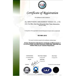 ZHENGZHOU ALI BROTHERS AMUSEMENT RIDES CO.,LTD Certifications