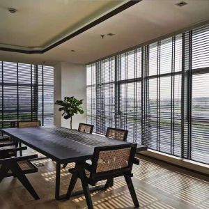 Modern Decor Aluminum Coils Blinds with Horizontal Structure Sleek and Windproof