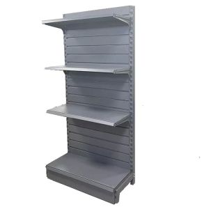 Factory customized color size metal heavy duty minimarket blue shelves wall