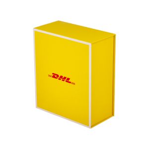 Book Shape Yellow Paper Box Packaging Gift With Magnetic Lid