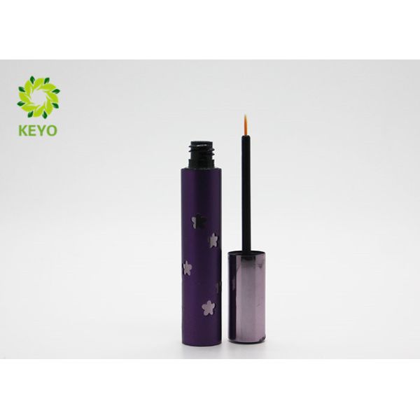 Round Purple Empty Makeup Containers Aluminum Made For Eyeliner Packaging