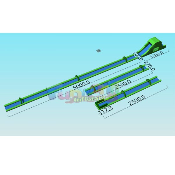 CE Outdoor Inflatable Water Slides 1000ft Long City Inflatable Slip And Slide For Adults