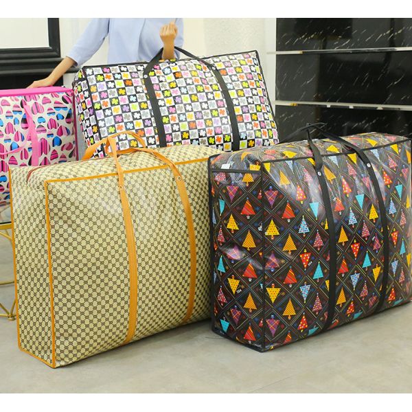 Quality Zipper Closure Customized Printed Shopping Bag With Pp Webbing Handle wholesale