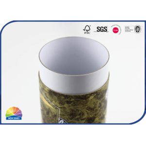 Printed Cardboard Round Box Paper Cans / Custom Paper Packaging Tube