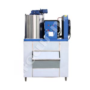 Food Beverage Shops 2T Air Flake Ice Making Machine with Ice Storage Capacity