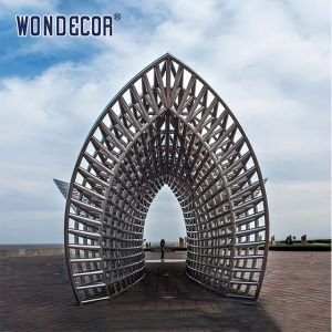 China Source Manufacturers Large Scenic Spots Landscape Metal Art Architecture Stainless Steel Sculpture on sale