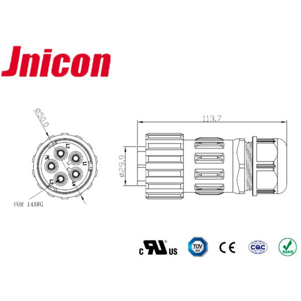 600V Plastic 150A Max Wire To Board Power Connector Waterproof