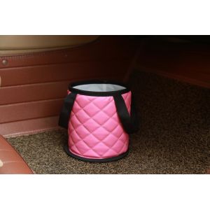 Custom Logo Car Accessories Trash Bin , PU Leather Waste Bin 15 * 15 * 17CM