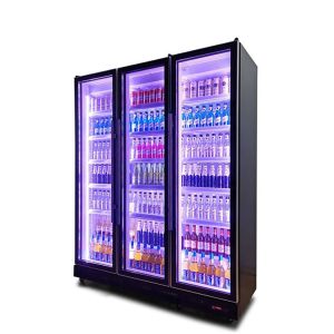 China R404a Commerce Beer Chiller Cabinets Vertical Showcase Fridge For Beverage on sale