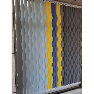 Cheap Vertical Ripple Blinds Fabric New Pattern Office Blinds anti uv for sale