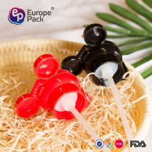 Wholesale mickey shape child resistance cap plastic water bottle caps with straw
