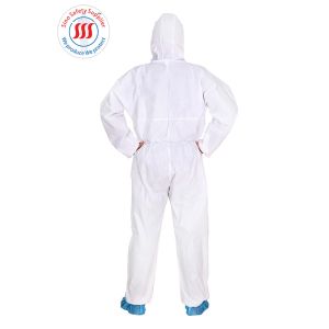 Uniform Non Woven Polypropylene Disposable Coverall One Piece With Hood