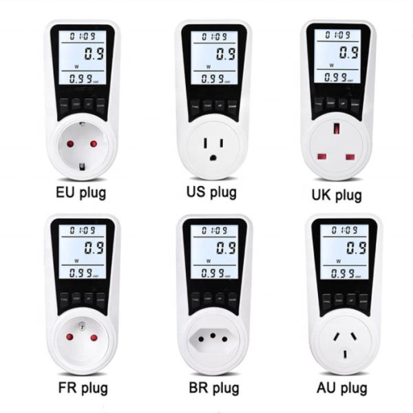 Digital Wattmeter AC Power Meter 220V LCD energy meter power Monitor EU Plug